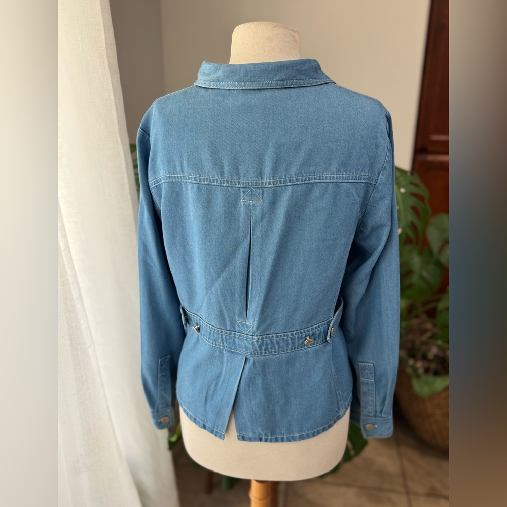 Pendleton Petite M Tencel Chambray‎ Jacket/Shirt – Adjustable Waist Tabs - Picture 4 of 6